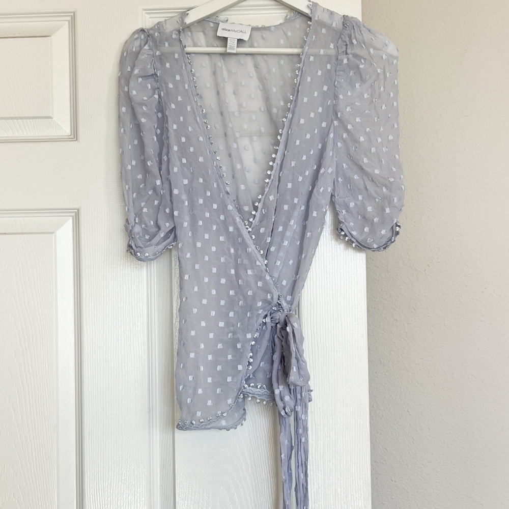 ALICE MCCALL Moon Talk Wrap Blouse Tank Top Alexa Chung - Picture 2 of 7